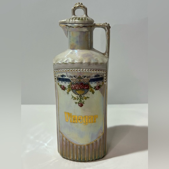 Lustreware 1950s Iridescent German Lusterware Porcelain Vinegar Decanter 2895 - Picture 1 of 14